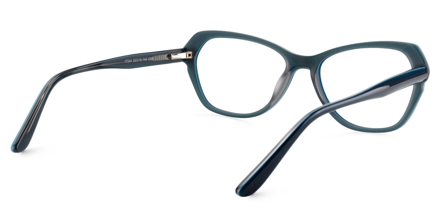Rectangle Dark Blue Glasses | Zeelool Glasses5