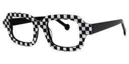 Rune Square Black-White Glasses1