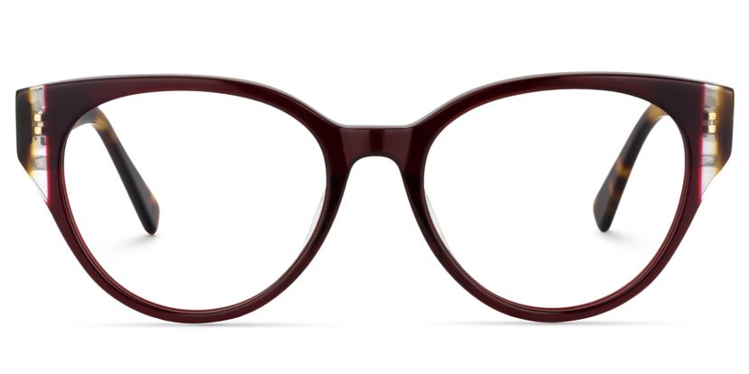 Carroll Oval Dark Red Glasses