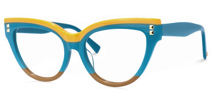 Cascata Cateye Peacock-Blue Glasses