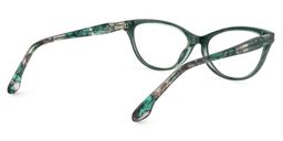 Celestyn Cat Eye Dark Green Glasses5