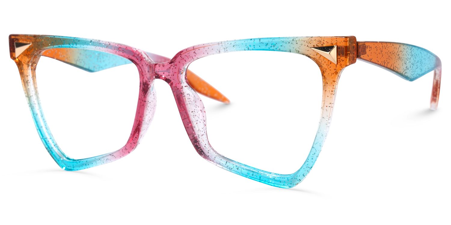 Geometrical Rainbow Eyeglasses | Zeelool Glasses1
