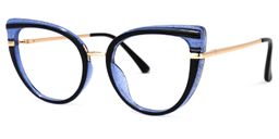 Medinas Cateye Blue Glasses1