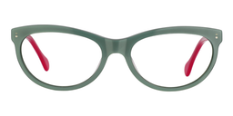 Kayla Oval Green Glasses0
