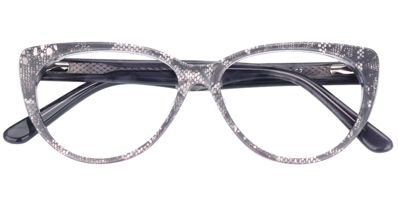 Cat Eye Gray Eyeglasses1