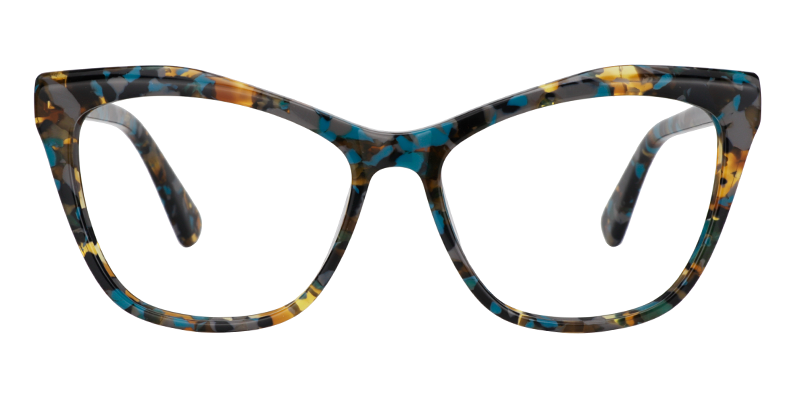 Cateye Brown-Blue Glasses0