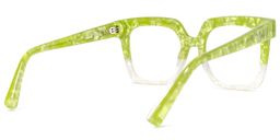 Dexter Square Green-White Glasses3