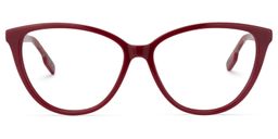 Chandra Cat Eye Dark Red Glasses0