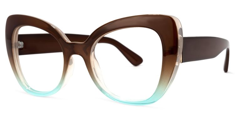 Quanita Cateye Brown Glasses