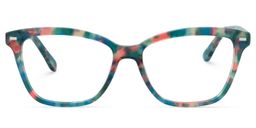 Chandler Square Green Floral Glasses0