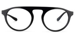 Charlotte Round Black Glasses0