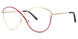 Garcia Geometric Red-Gold Glasses1