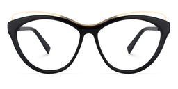 Chava Cat Eye Black Glasses0