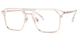 Mestey Sqaure Rose-Gold Glasses1