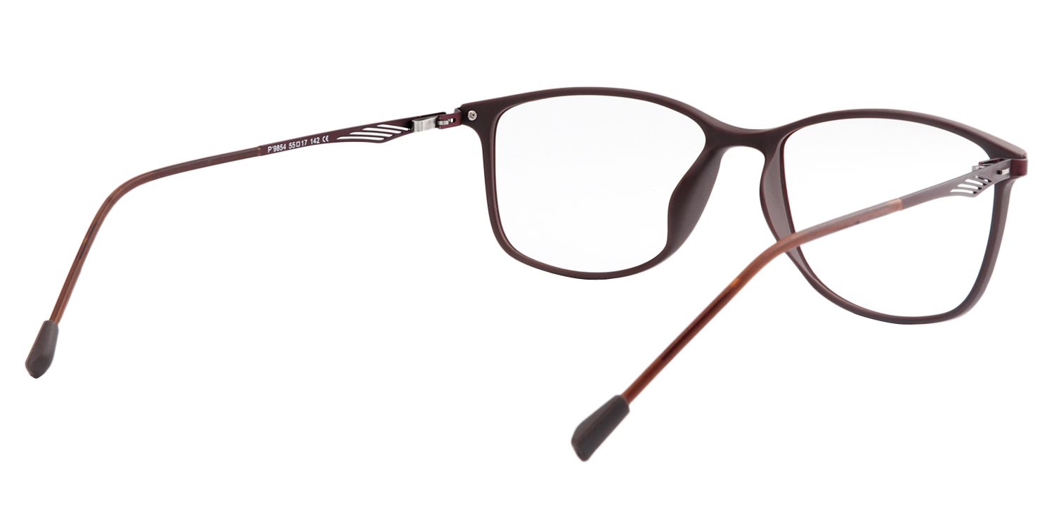 Rectangle Brown Glasses | Zeelool Glasses5