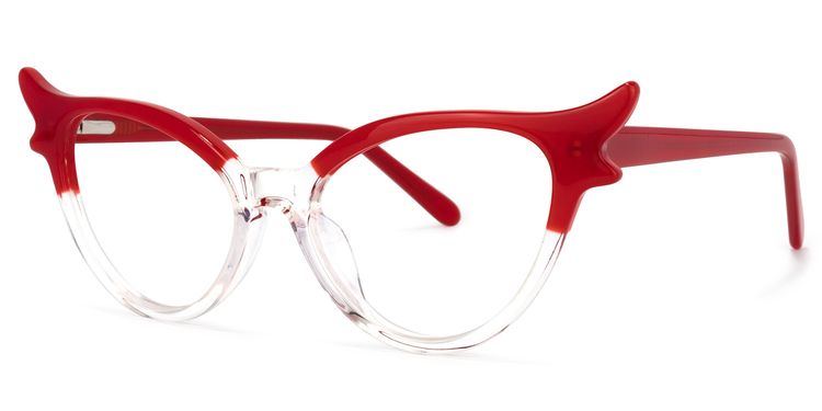Judy Cat Eye Red Glasses