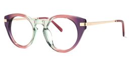 Morennah Cateye Purple-Green Glasses1