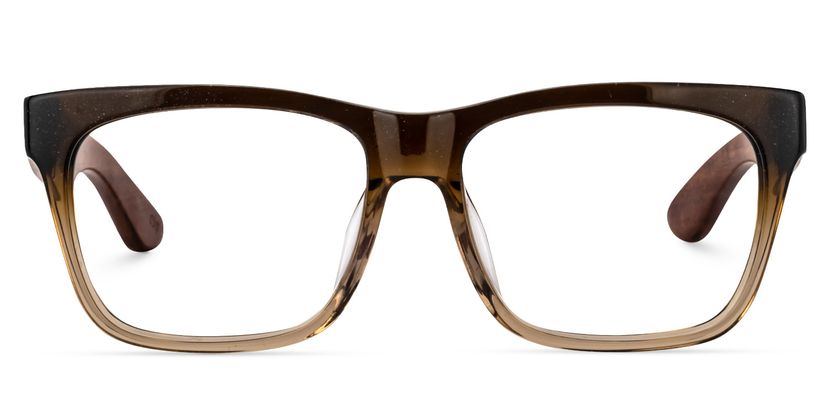 Jeffery Square Brown Eyeglasses