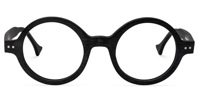 Christina Round Black Glasses