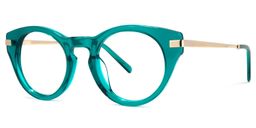 Morennah Cateye Peacock-Blue Glasses1