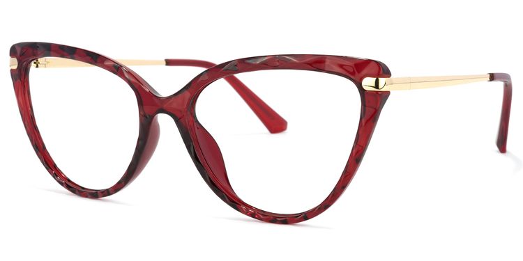 Lucas Cateye Red Glasses