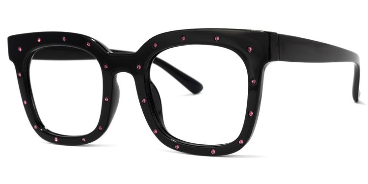 Herrera Square Black Glasses