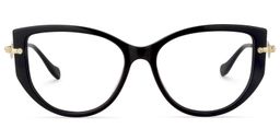 Claudine Cat Eye Black Glasses0