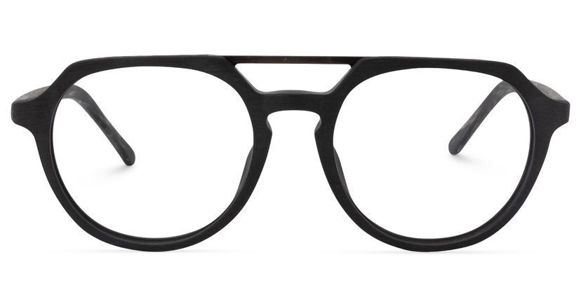 Clara Aviator Black Glasses