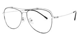 Terica Aviator Black-Silver Glasses1