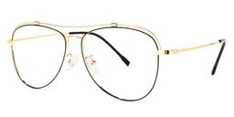 Terica Aviator Black-Gold Glasses1