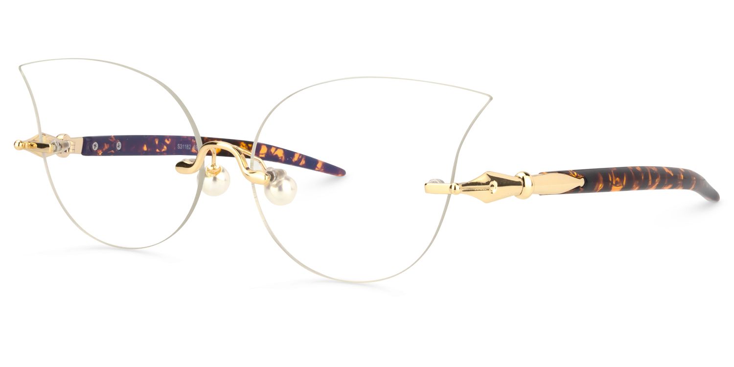 Cat Eye Yellow Tortoise Glasses | Zeelool Glasses2