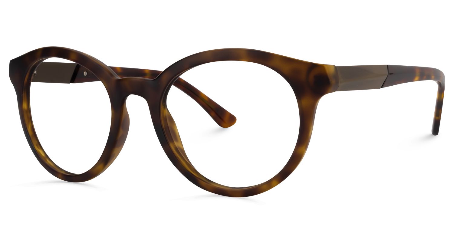 Round Yellow-Tortoise Glasses | Zeelool Glasses1
