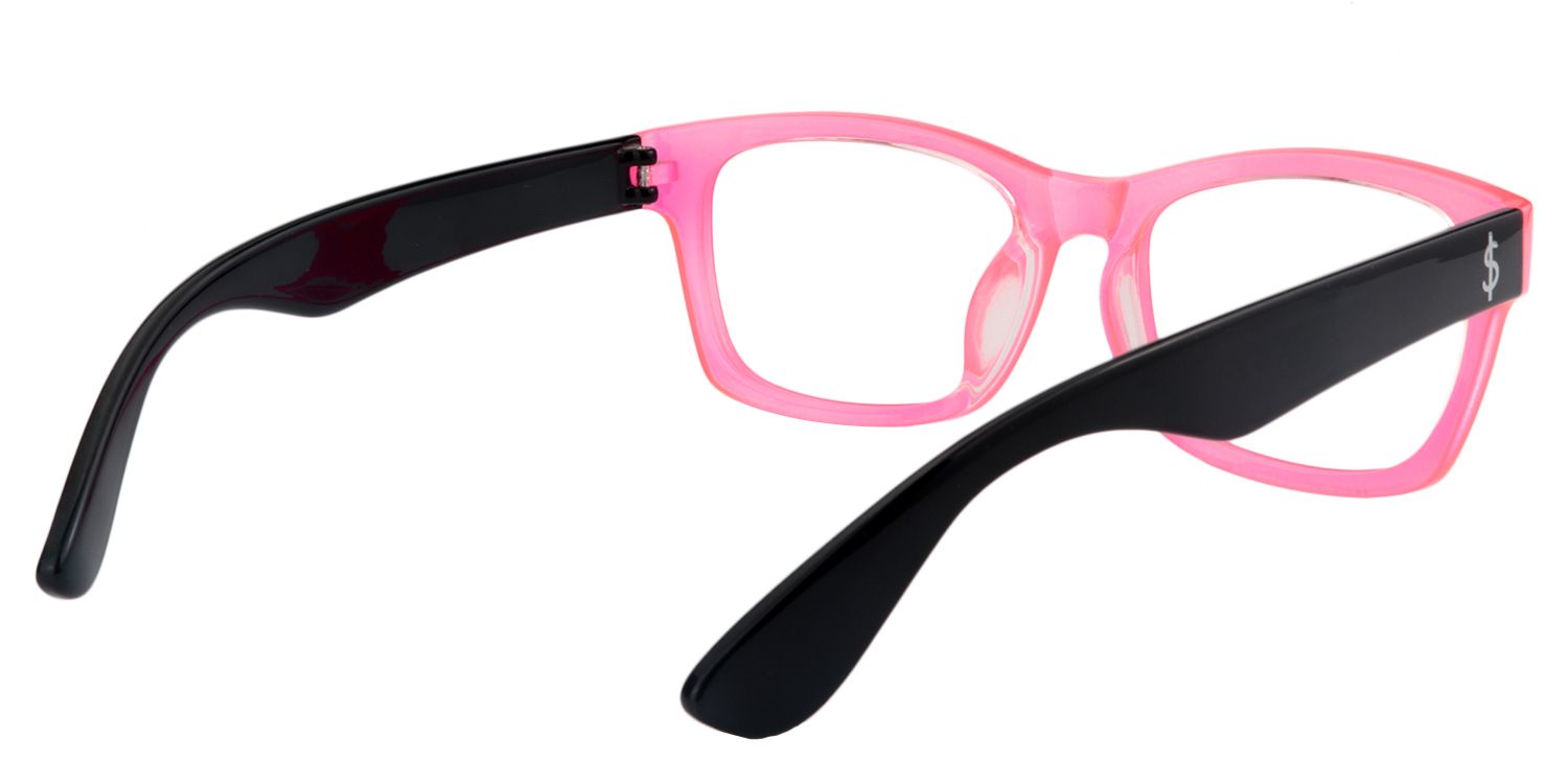 Rectangle Pink Glasses | Zeelool Glasses5