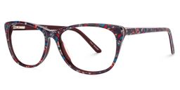 Cleatus Rectangle Floral Glasses1