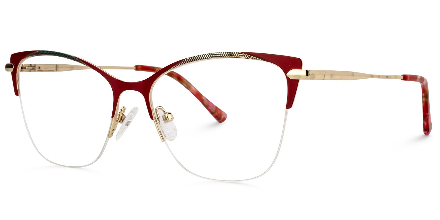Cat Eye Red Glasses | Zeelool Glasses1