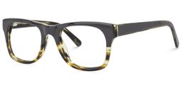 Daisy Rectangle Dark-Gray Glasses1