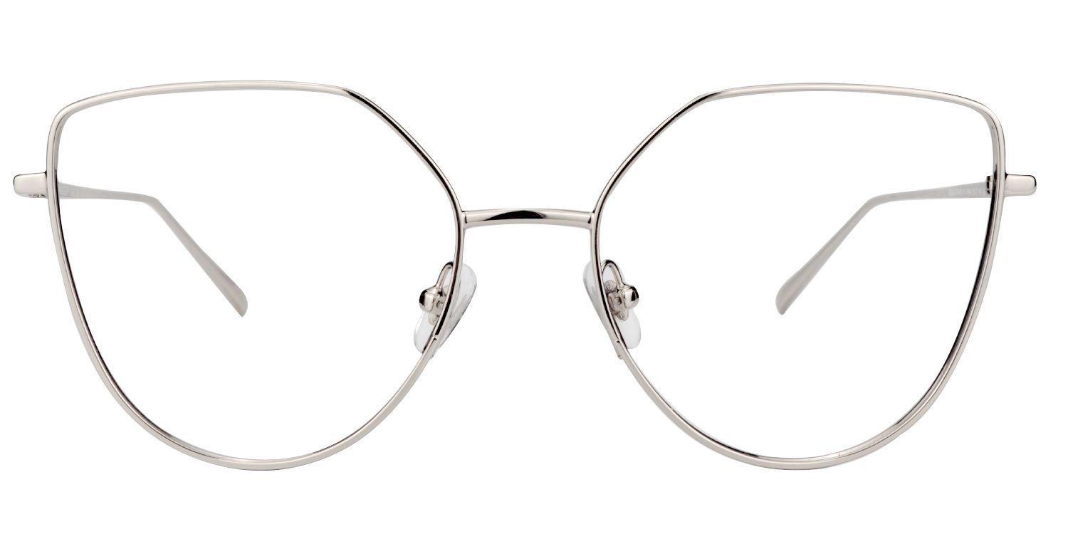 Ariel Cat Eye Silver Glasses | Zeelool Glasses0