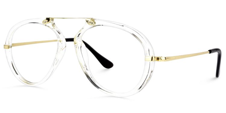 Darius Geometric Clear Glasses