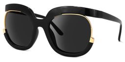 Darice Black Round Sunglasses1