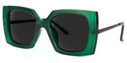 Landen Square Dark-Green Sunglasses1