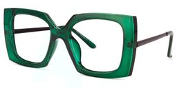 Landen Square Dark-Green Glasses1