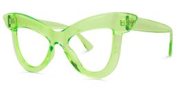 Dent Cat Eye Green Glasses2