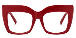 Alberta Cat Eye Red Glasses0