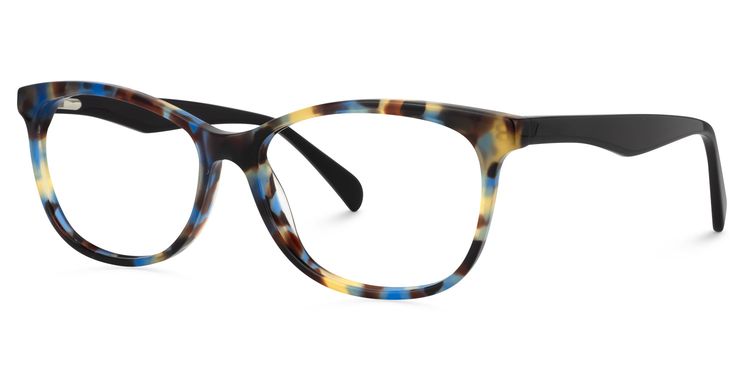 Derrick Rectangle Blue Tortoise Glasses