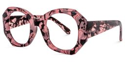 Desire Geometric Pink-Floral Glasses2