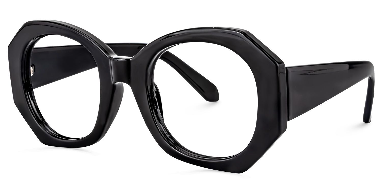 Geometric Black Glasses | Zeelool Glasses2