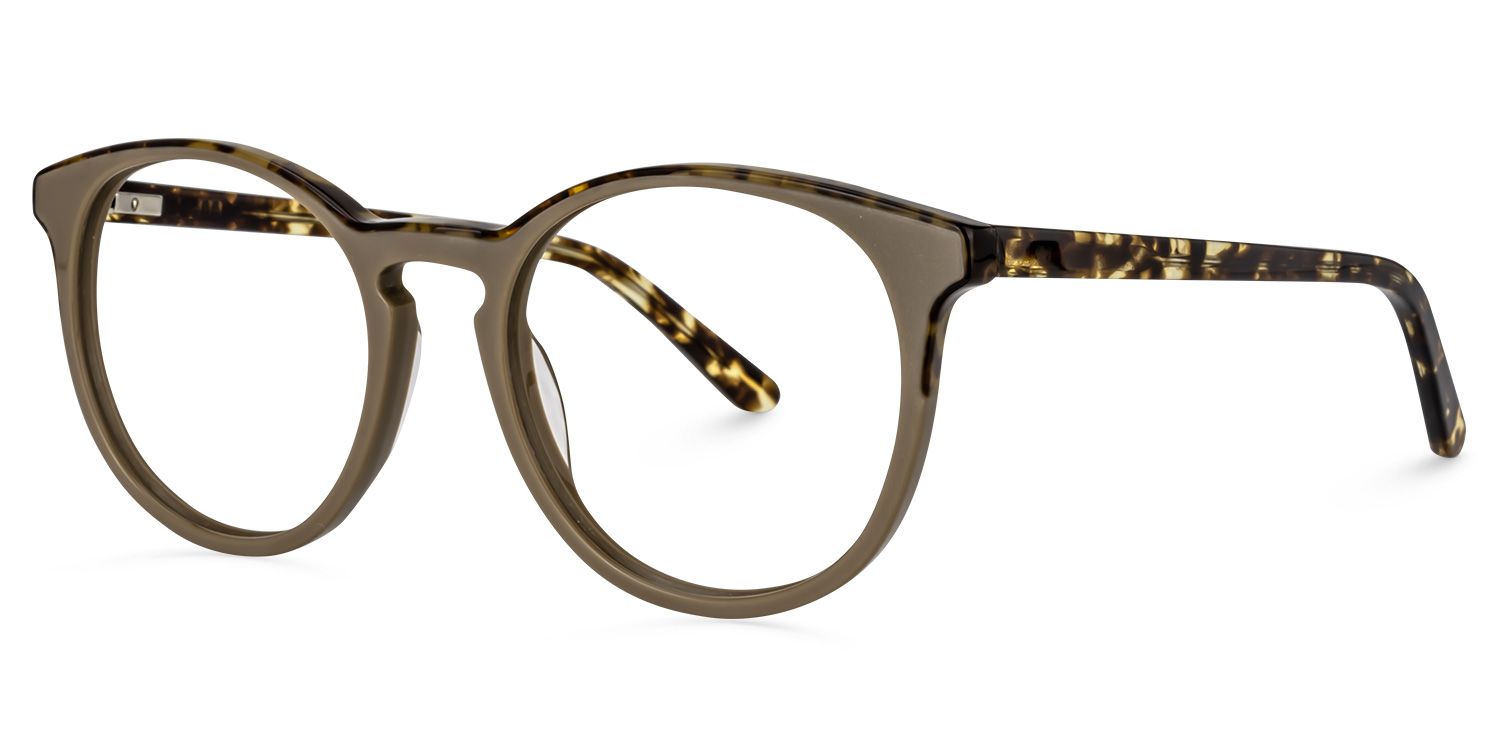 Round Light Coffee Glasses | Zeelool Glasses2