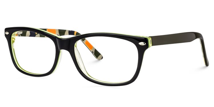 Donnie Rectangle Black Glasses