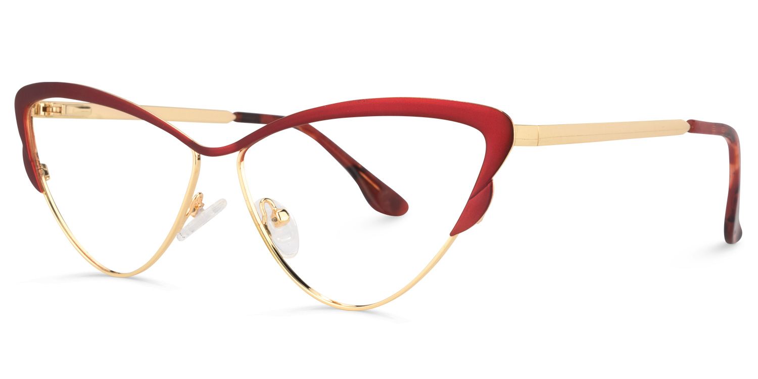 Cat Eye Red Glasses | Zeelool Glasses1