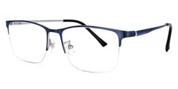 Priscila Rectangle Blue Glasses1